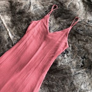 Express Dusty Rose Spaghetti Strap Midi Dress S/P